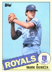 1985 Topps Baseball Cards      127     Mark Gubicza RC*